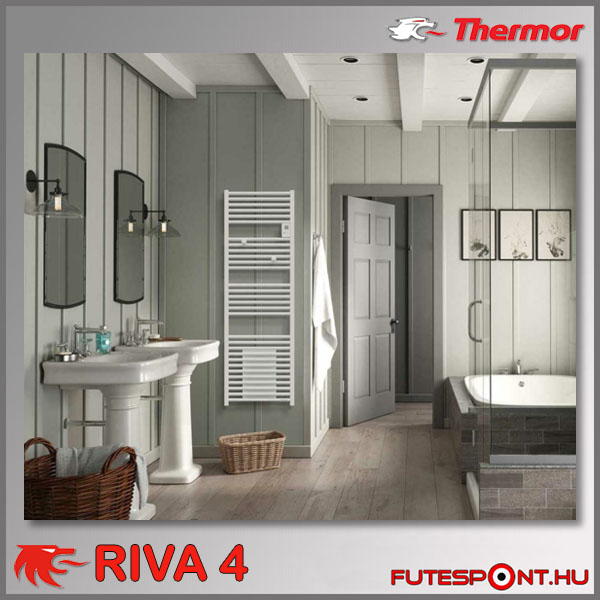 Thermor Riva4 törölközőszárító radiátor programozható termosztáttal